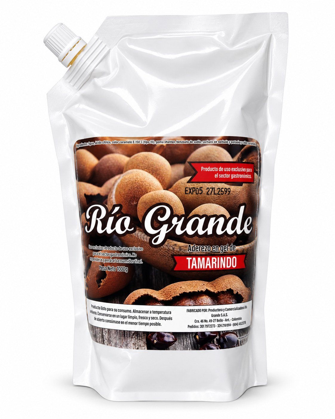 Pouch profesional Salsa Tamarindo Río Grande para restaurantes